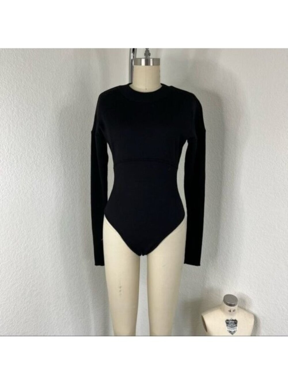 Alaia Wool VTG Bodysuit Long Sleeve Knit High Neck